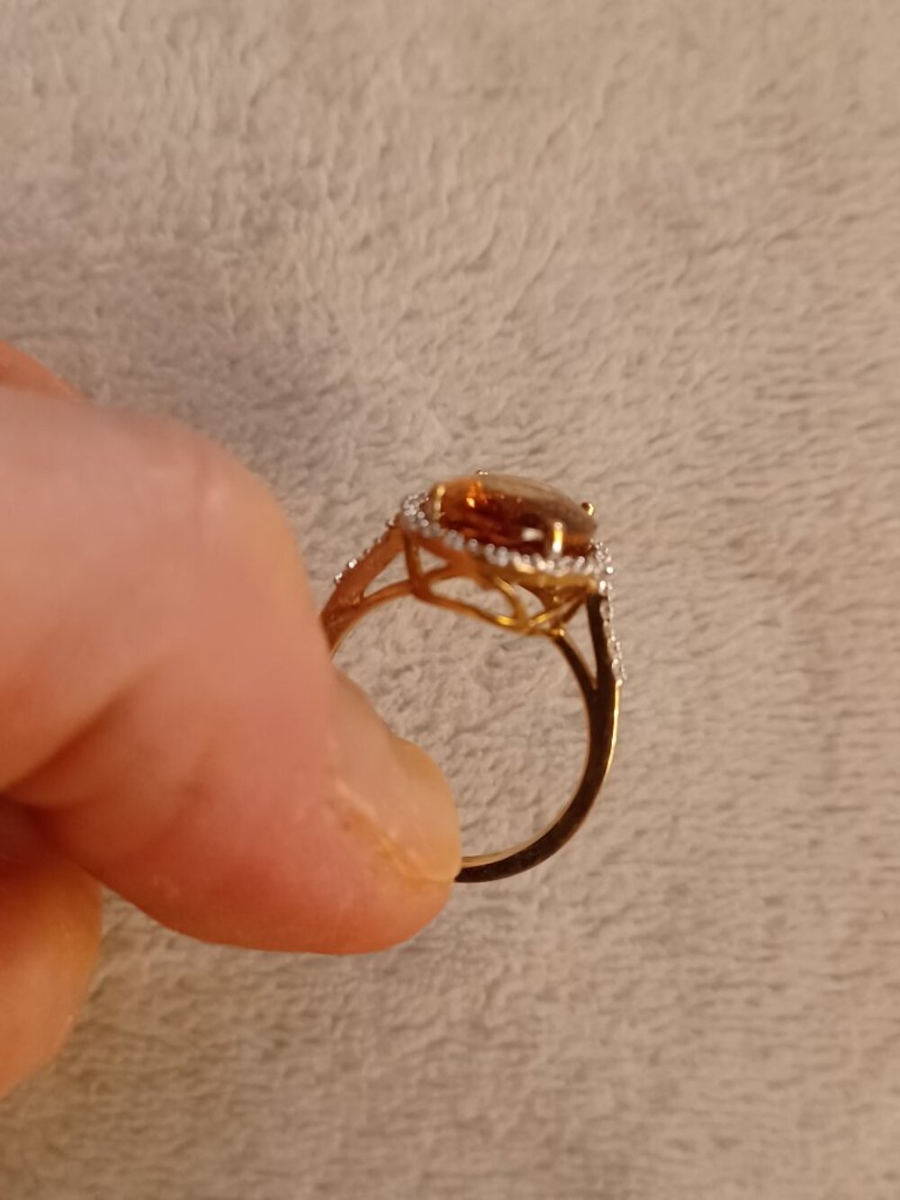 10k YG RJW Spinel Topaz Ring - Picture 5 of 9
